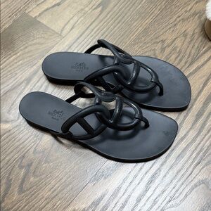 Hermes Black Women's Sandals